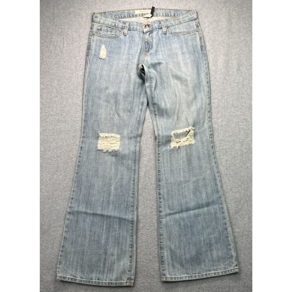 Vintage Juniors Truck Jeans 11 (34x32) Distressed Bootcut Low Rise Y2k Made USA